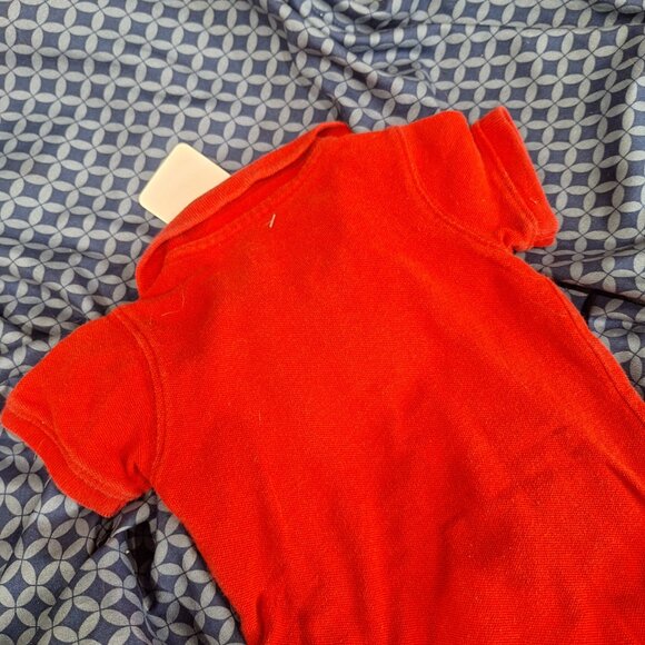 jumping beans red onesie 6 to 9 months dog on front - Picture 4 of 9